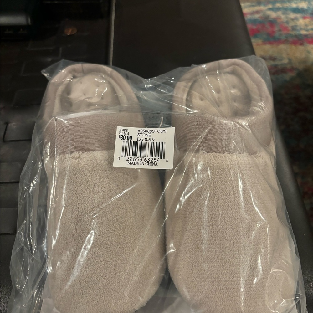 isotoner Stone Plush Memory Foam Slip-Ons